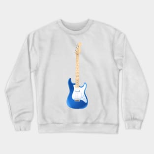 Sapphire Blue Electric Guitar Stratocaster Model Crewneck Sweatshirt